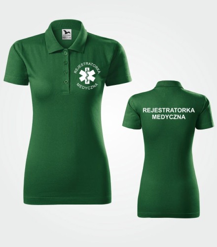 Koszulka Polo Damska Rejestratorka Medyczna 180g - Single J.