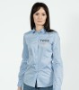 Koszula Damska Długi Rękaw Fitted Stretch z Własnym Nadrukiem