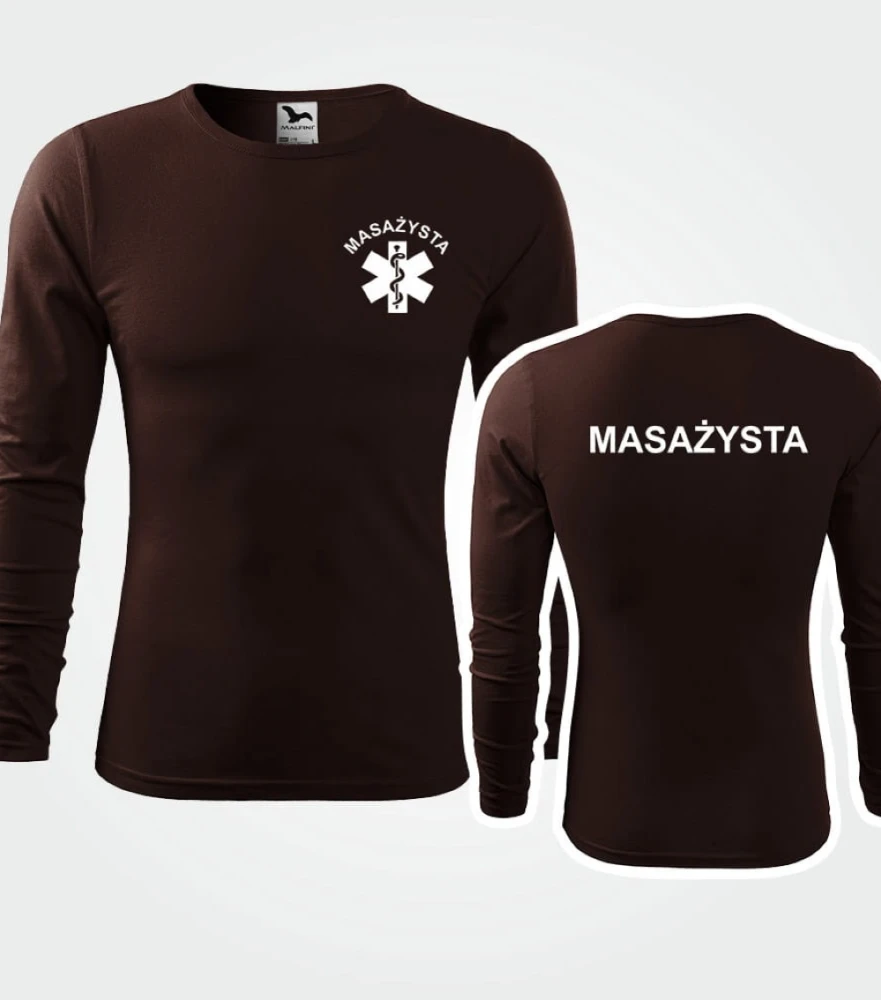 Koszulka Długi Rękaw Męska Masażysta 160g - Fit-T LS