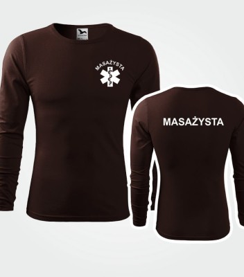 Koszulka Długi Rękaw Męska Masażysta 160g - Fit-T LS