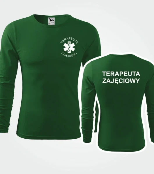 Koszulka Męska Medyczna Długi Rękaw Terapeuta