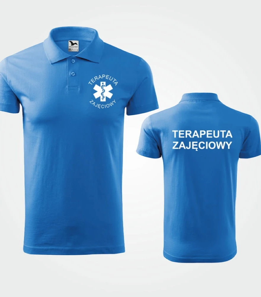Koszulka Męska Medyczna Polo Terapeuta