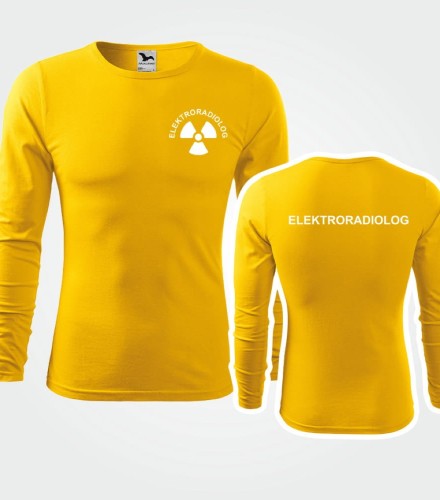 Koszulka Długi Rękaw Męska Elektroradiolog 180g - Fit-T LS