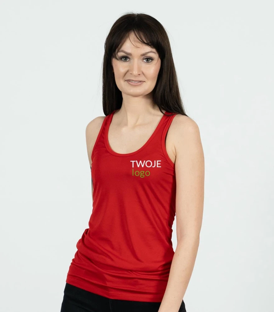 Top Damski Racer z Własnym Nadrukiem