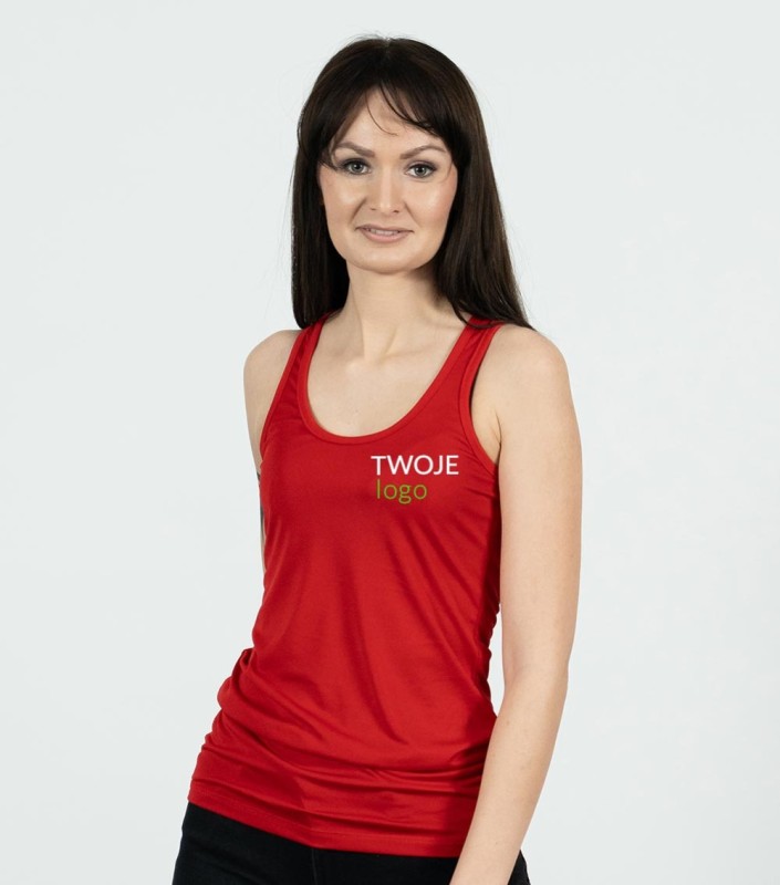 Top Damski Racer z Własnym Nadrukiem