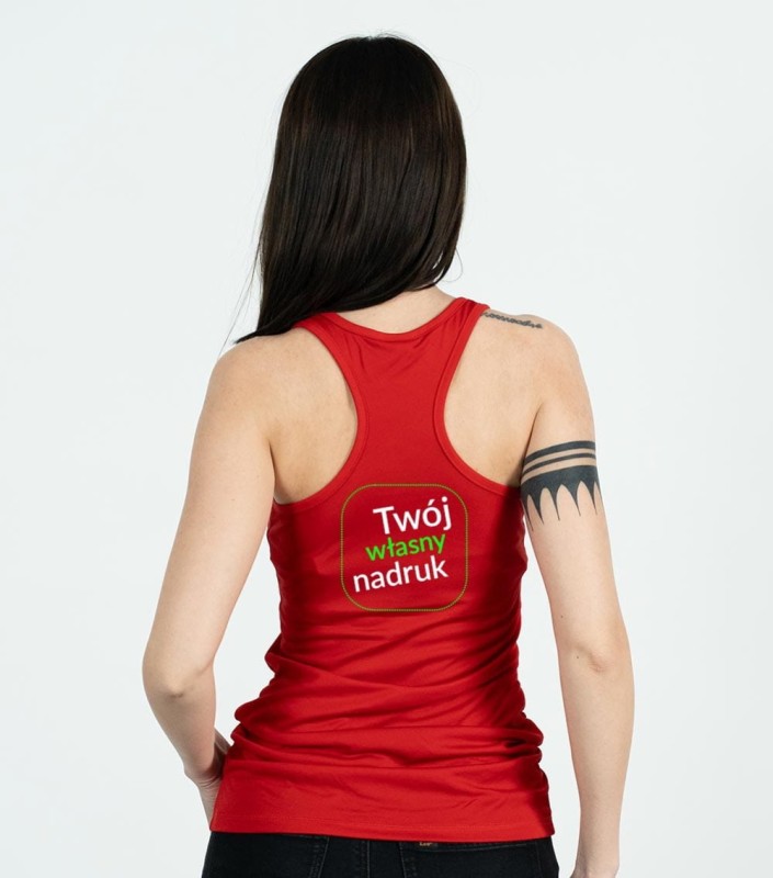 Top Damski Racer z Własnym Nadrukiem