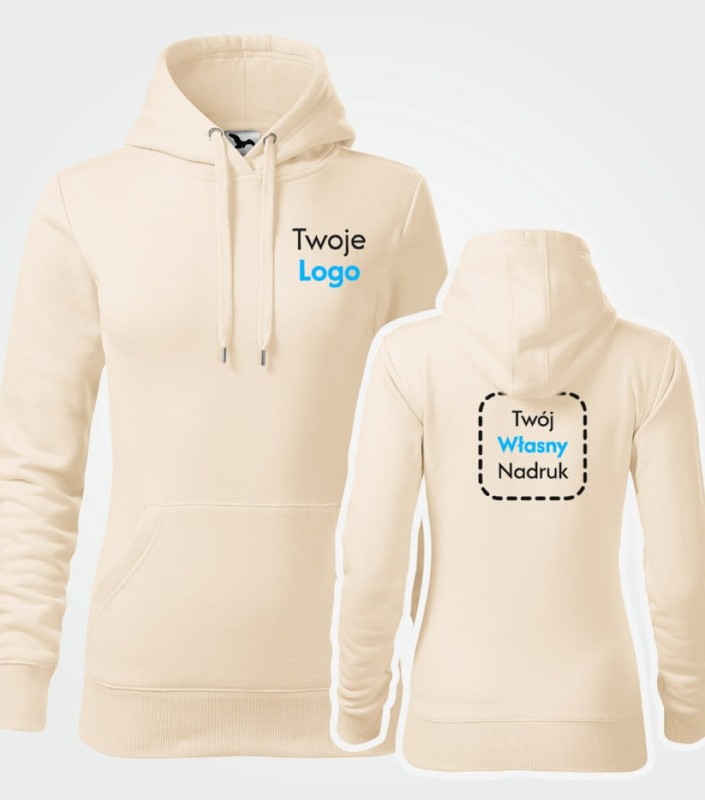 Bluza Damska Z Kapturem Cape Z Własnym Nadrukiem