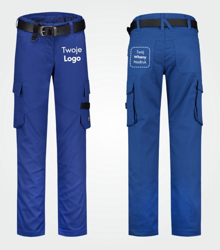 Spodnie Damskie Robocze Twill z Własnym Nadrukiem