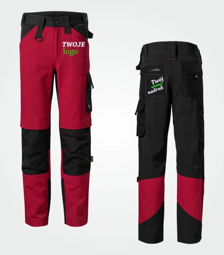 Spodnie Męskie Robocze Vertex z Własnym Nadrukiem