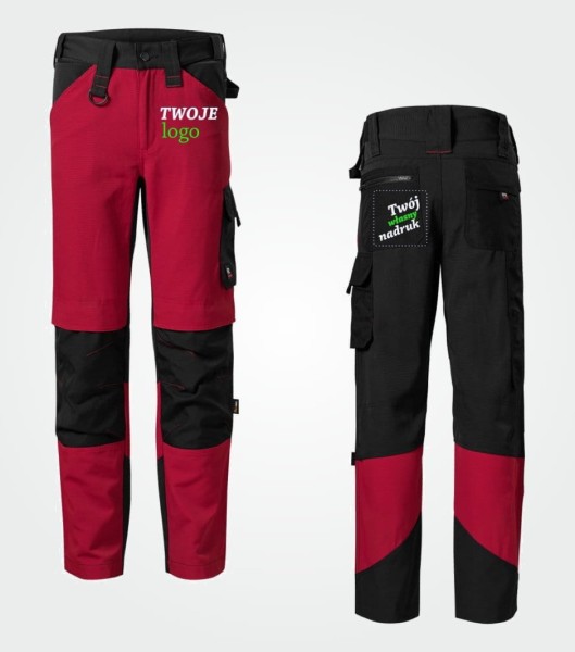 Spodnie Męskie Robocze Vertex z Własnym Nadrukiem