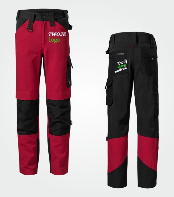 Spodnie Męskie Robocze Vertex z Własnym Nadrukiem