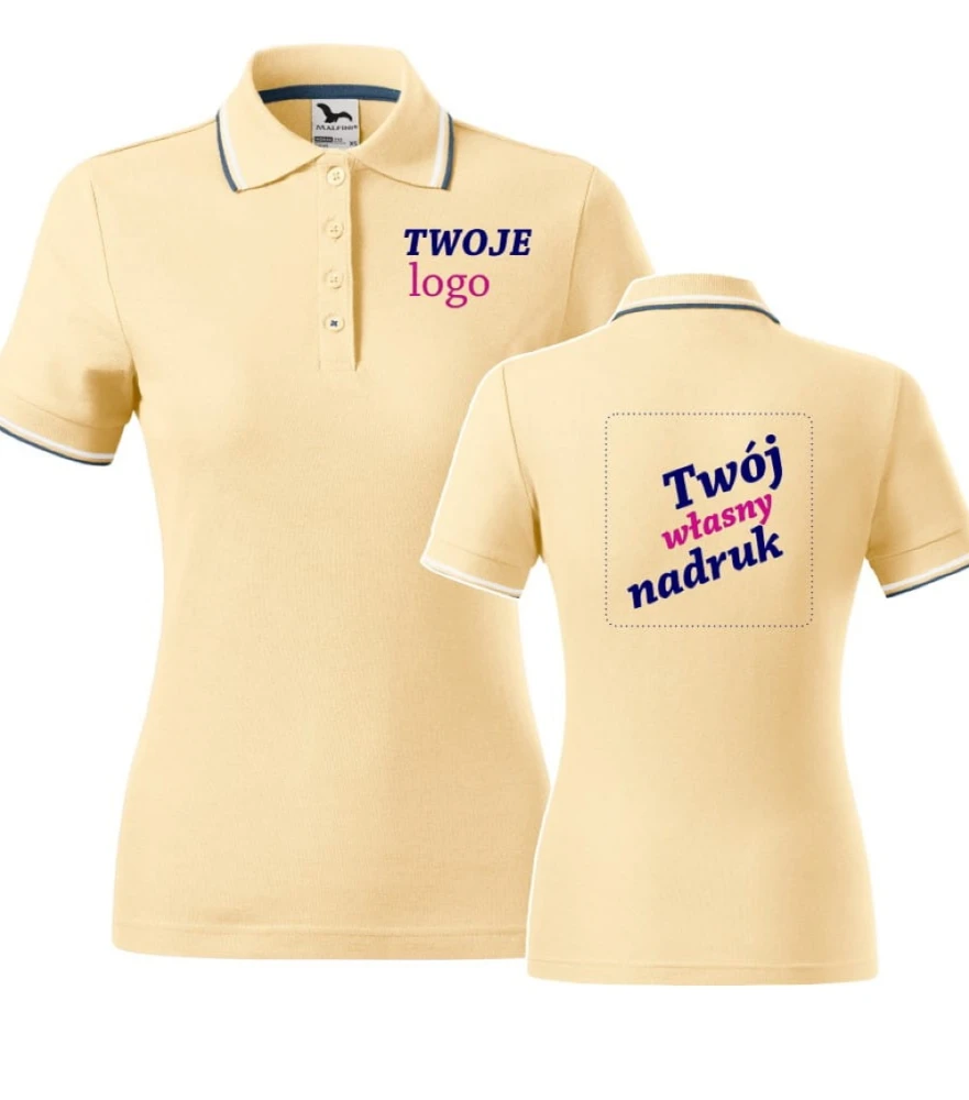 Koszulka Damska Polo Focus Z Własnym Nadrukiem