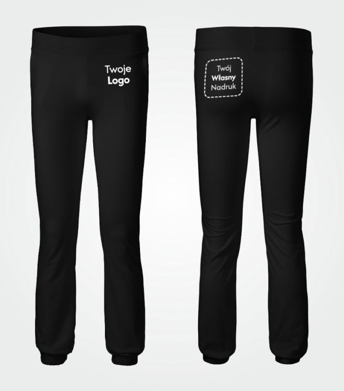 Spodnie Damskie Dresowe Leisure z Własnym Nadrukiem