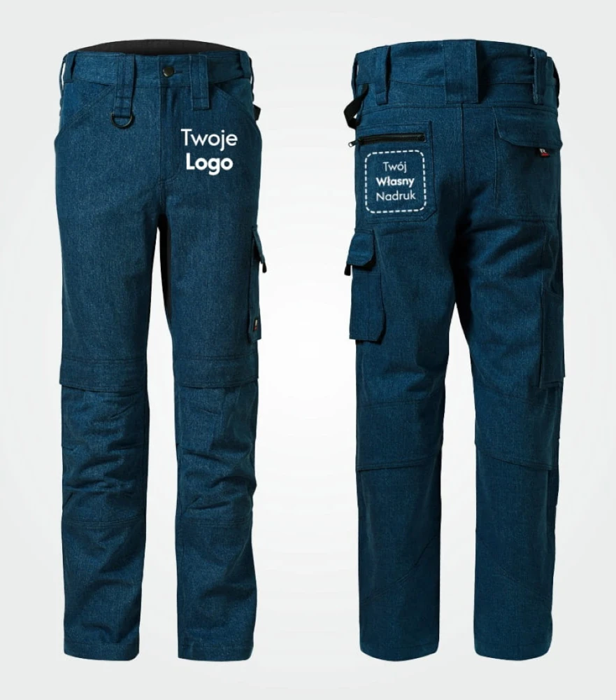 Spodnie Męskie Robocze Vertex Jeans z Własnym Nadrukiem