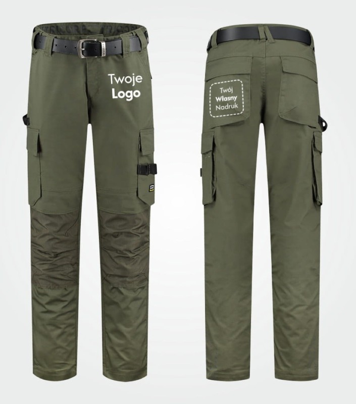 Spodnie Unisex Robocze Twill Cordura z Własnym Nadrukiem
