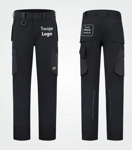 Spodnie Unisex Robocze z Własnym Nadrukiem 260g - 4-Way Stretch