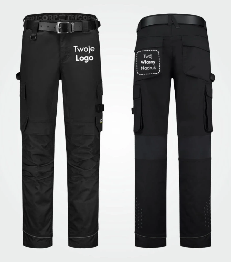 Spodnie Unisex Robocze z Własnym Nadrukiem 250g - Twill Cordura Stretch