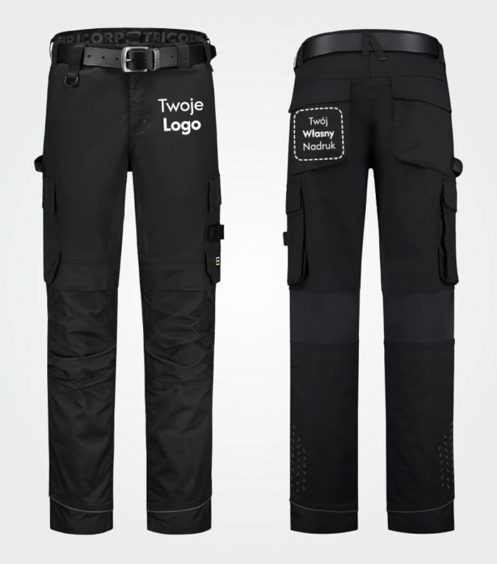 Spodnie Unisex Robocze Twill Cordura Stretch z Własnym Nadrukiem