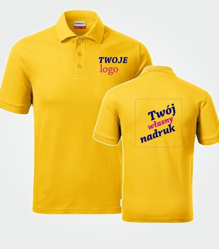 Koszulka Męska Polo Resist Heavy Z Własnym Nadrukiem