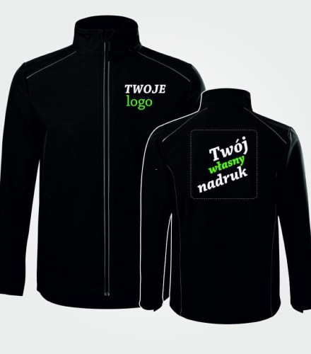 Kurtka Męska z Własnym Nadrukiem 300g - Softshell Valley