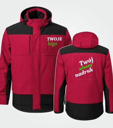 Kurtka Męska z Własnym Nadrukiem 320g - Softshell Vertex