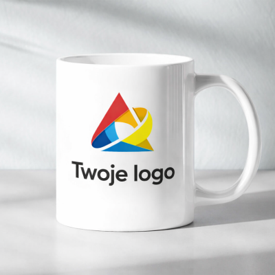 Kubek Biały Z Logo Firmy