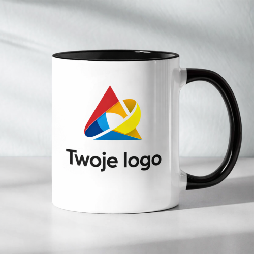 Kubek Czarny Z Logo Firmy