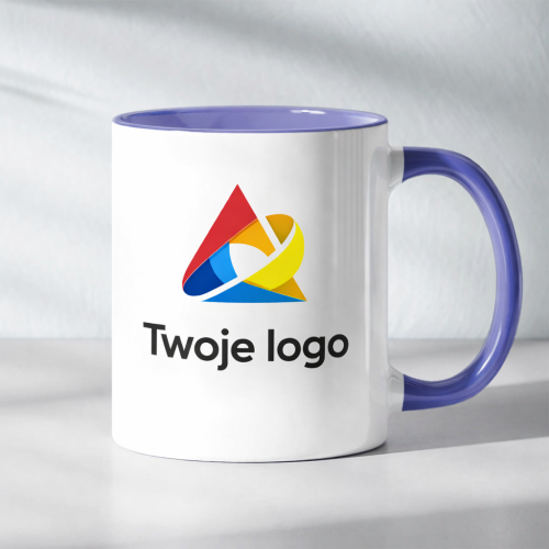 Kubek Niebieski Z Logo Firmy