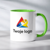 Kubek zielony z logo firmy