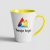 Kubek Latte Żółty Z Logo Firmy