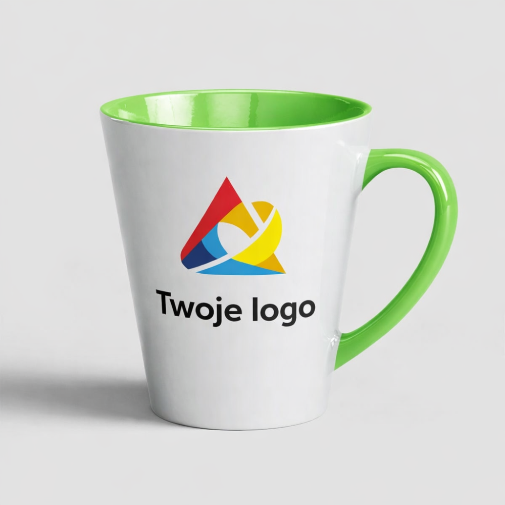 Kubek Latte Zielony Z Logo Firmy