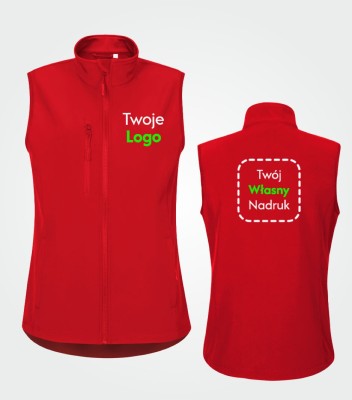 Softshell Kamizelka Damska z Własnym Nadrukiem 280g – Trail