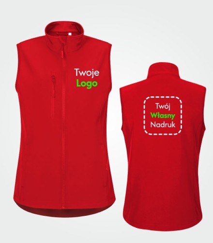 Softshell Kamizelka Damska z Własnym Nadrukiem 280g – Trail