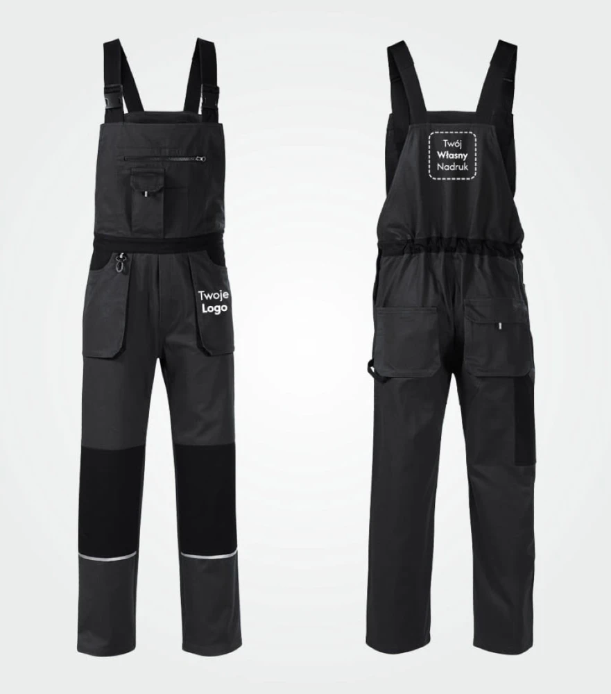 Ogrodniczki Męskie Robocze Woody z Własnym Nadrukiem