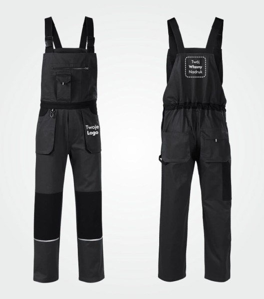 Ogrodniczki Męskie Robocze Woody z Własnym Nadrukiem