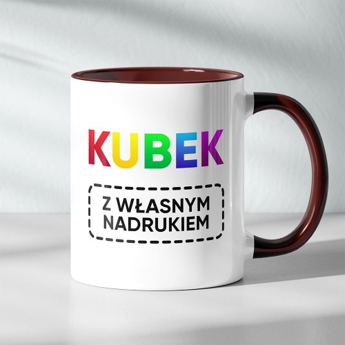 Kubek Brązowy Z Logo Firmy 