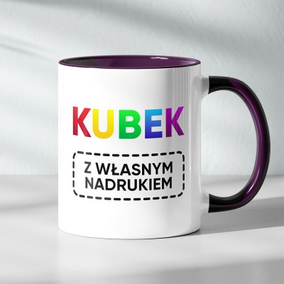 Kubek Fioletowy Z Logo Firmy