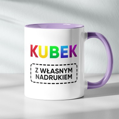 Kubek JasnoFioletowy Z Logo Firmy