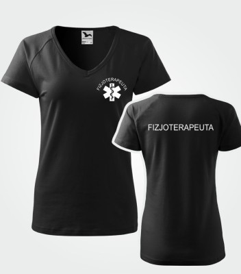 Koszulka V-neck Damska Fizjoterapeuta 180g - Dream