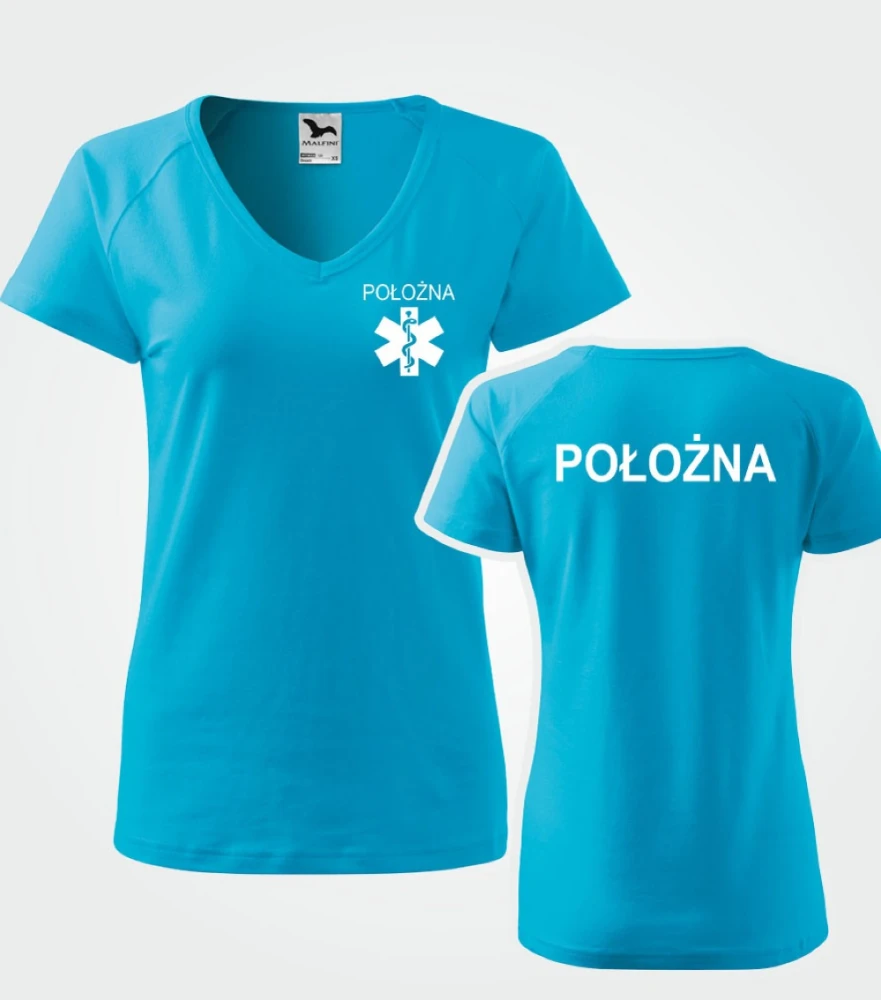 Koszulka V-neck Damska Położna 180g - Dream