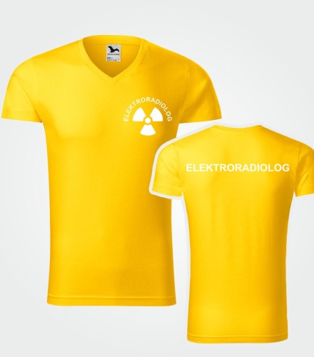 Koszulka V-neck Męska Elektroradiolog 180g - Slim Fit