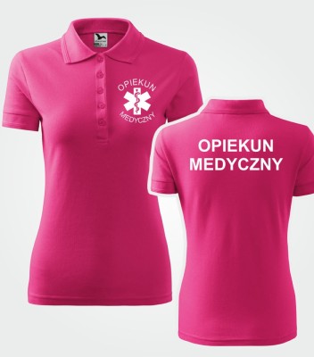 Koszulka Polo Damska Opiekun Medyczny 200g - Pique
