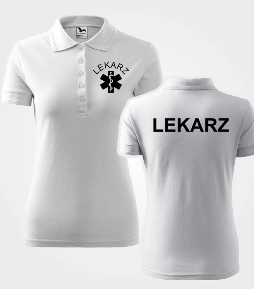 Koszulka Polo Damska Lekarz 200g - Pique