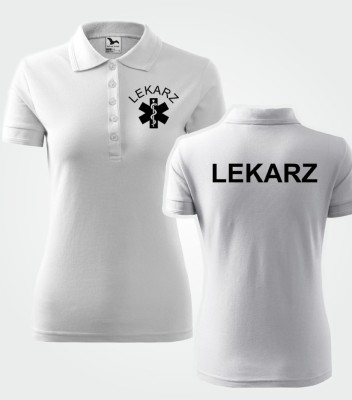 Koszulka Polo Damska Lekarz 200g - Pique