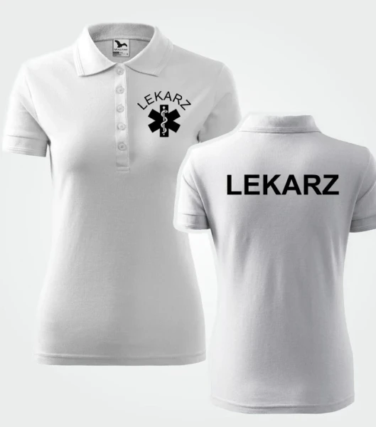 Koszulka Polo Damska Lekarz 200g - Pique