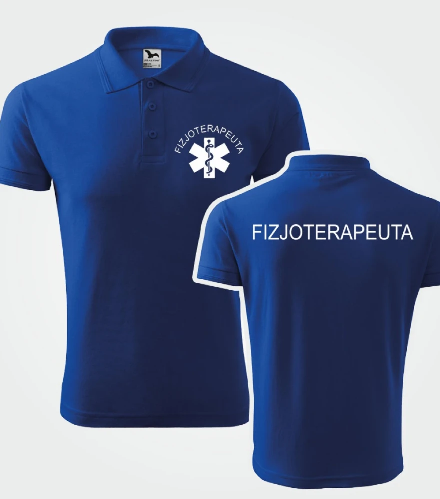 Koszulka Polo Męska Fizjoterapeuta 200g - Pique
