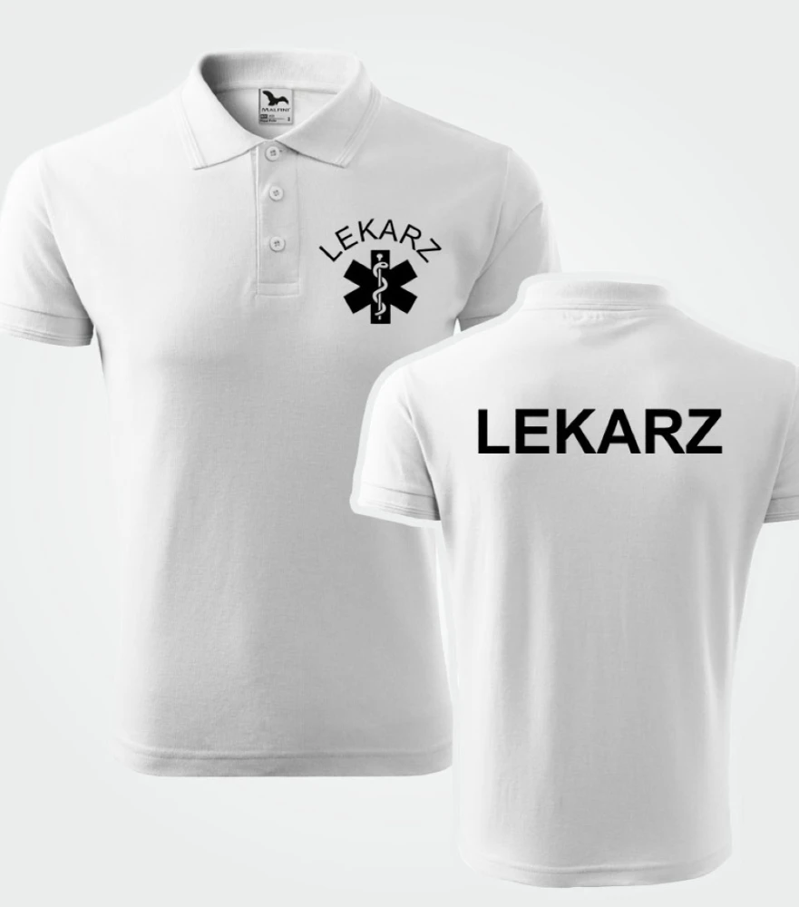 Koszulka Polo Męska Lekarz 200g - Pique