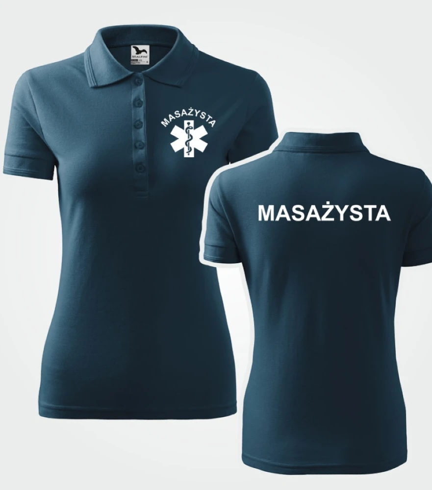 Koszulka Polo Damska Masażysta 200g - Pique