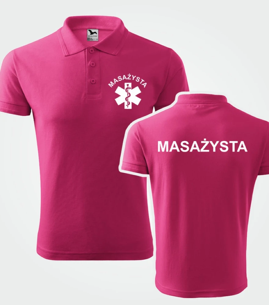 Koszulka Polo Męska Masażysta 200g - Pique