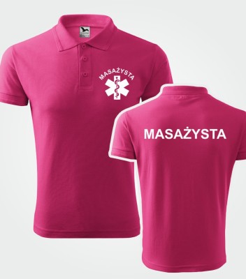 Koszulka Polo Męska Masażysta 200g - Pique